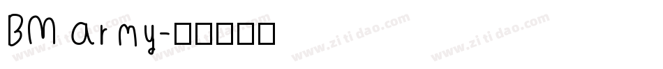 BM army字体转换